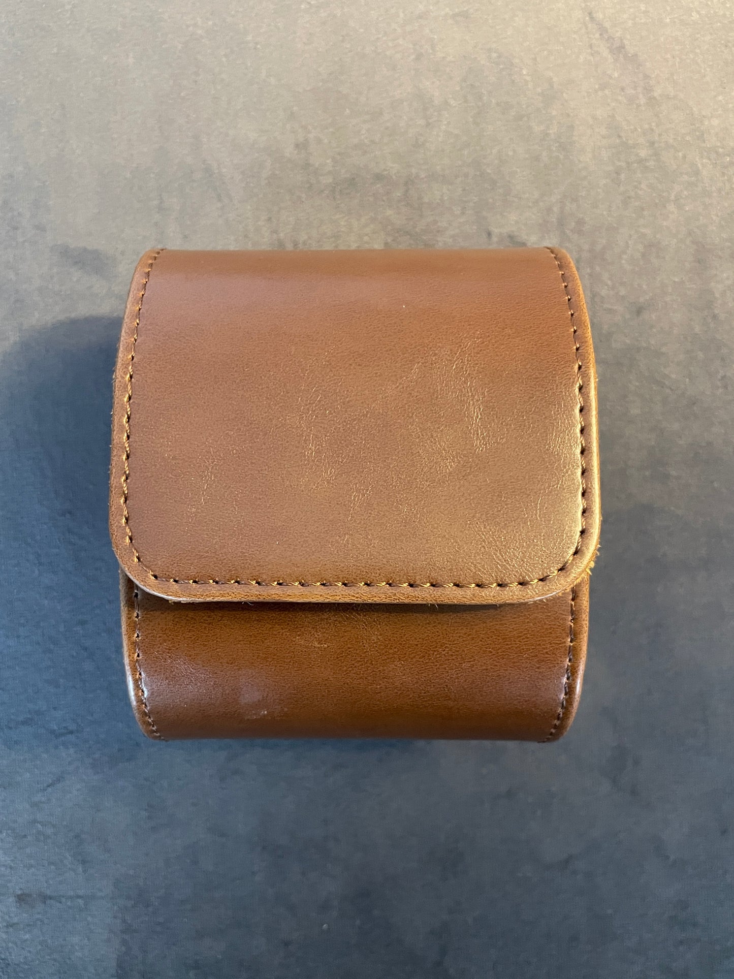 Tan Leather Watch Roll 1, 2 and 3 Slot