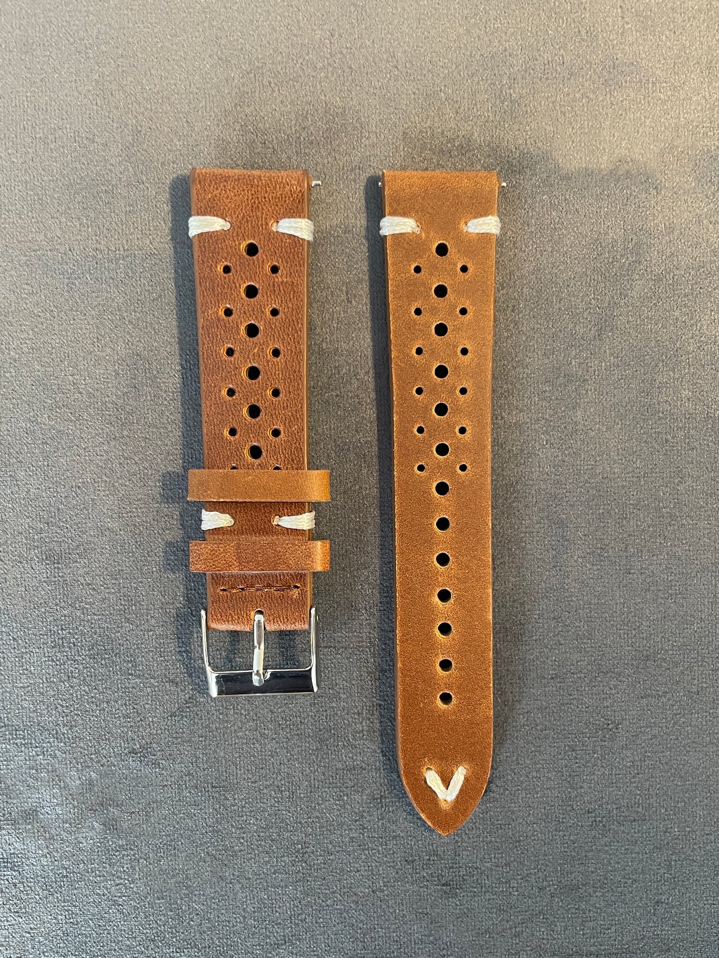 Tan Rally Style Leather Strap