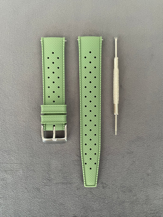 Green Tropic Rubber Strap 18mm, 20mm, 22mm