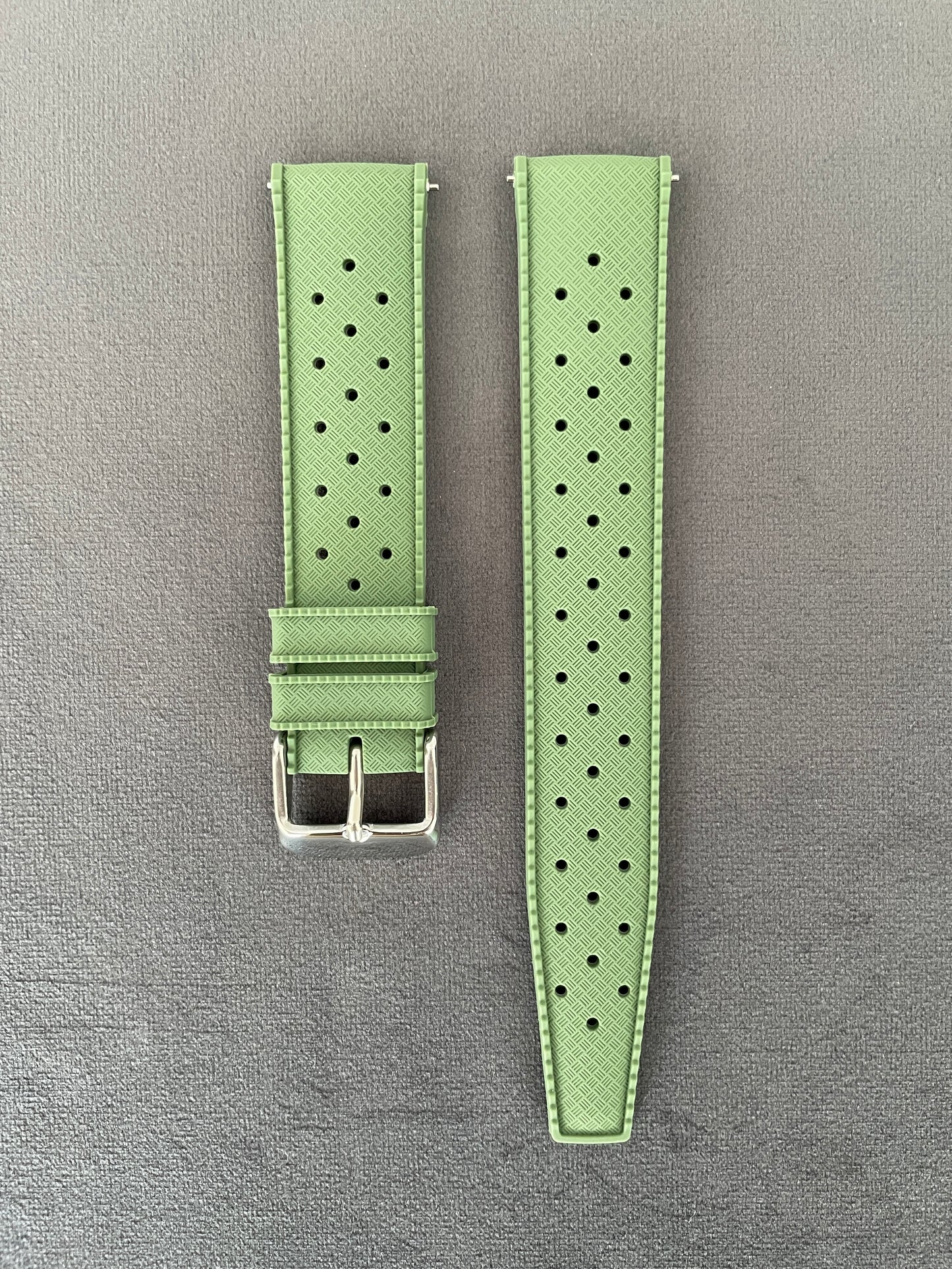 Green Tropic Rubber Strap 18mm, 20mm, 22mm