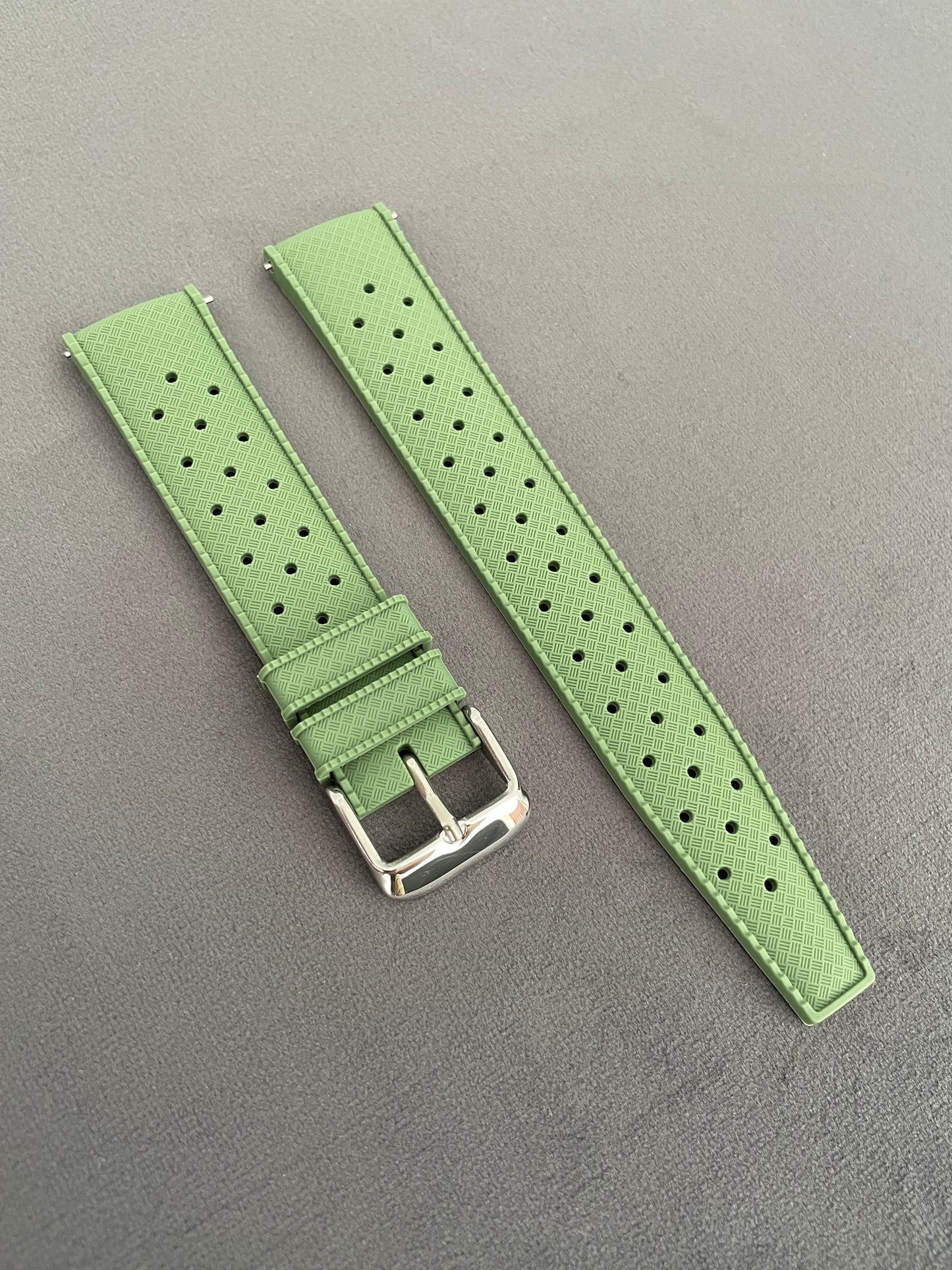 Green Tropic Rubber Strap 18mm, 20mm, 22mm