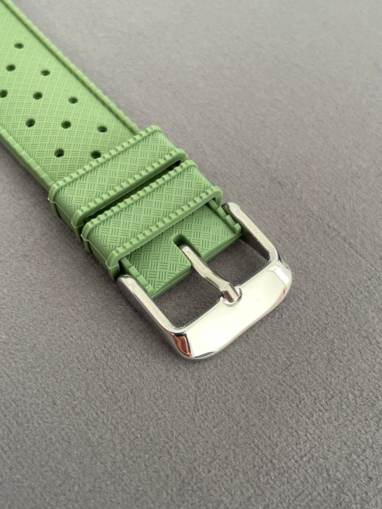 Green Tropic Rubber Strap 18mm, 20mm, 22mm