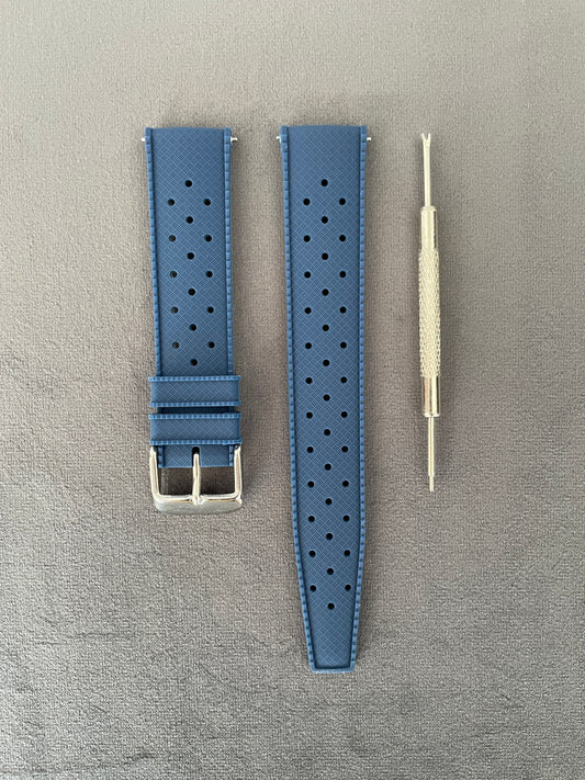 Blue Tropic Rubber Strap 18mm, 20mm, 22mm