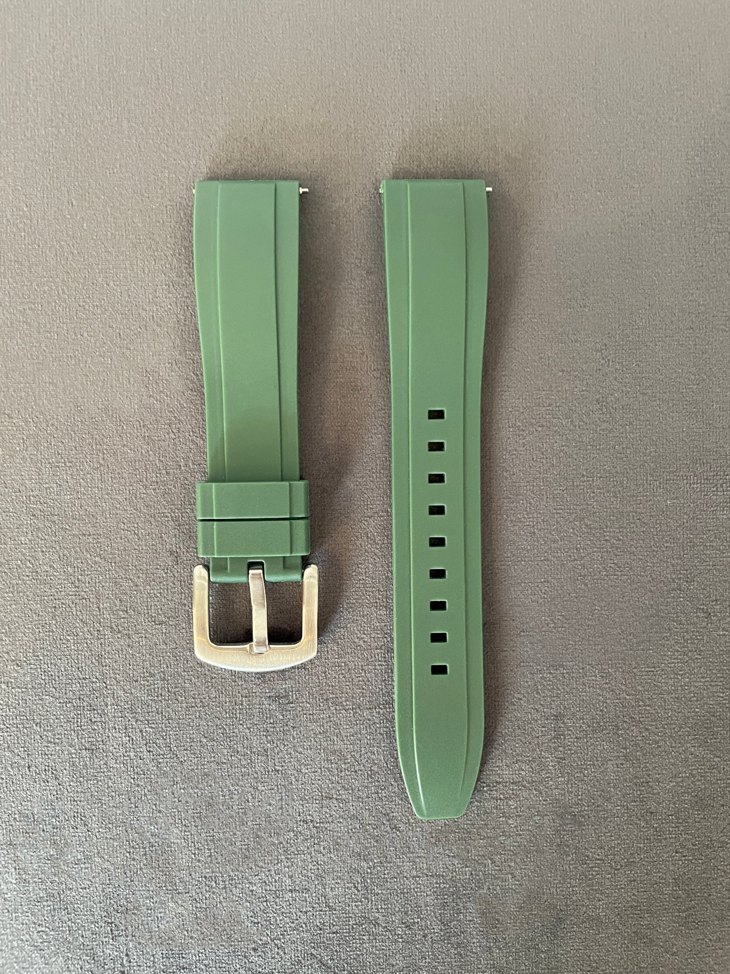 Green Rubber Strap 20mm, 22mm, 24mm