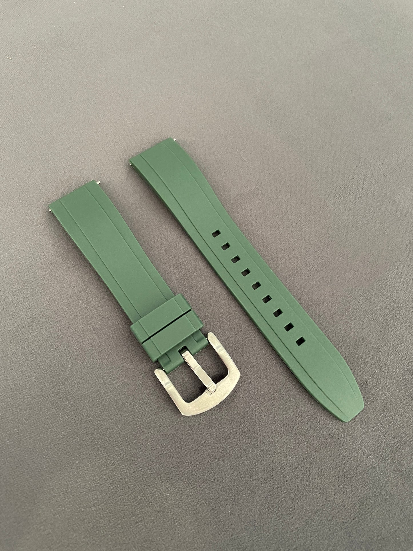 Green Rubber Strap 20mm, 22mm, 24mm