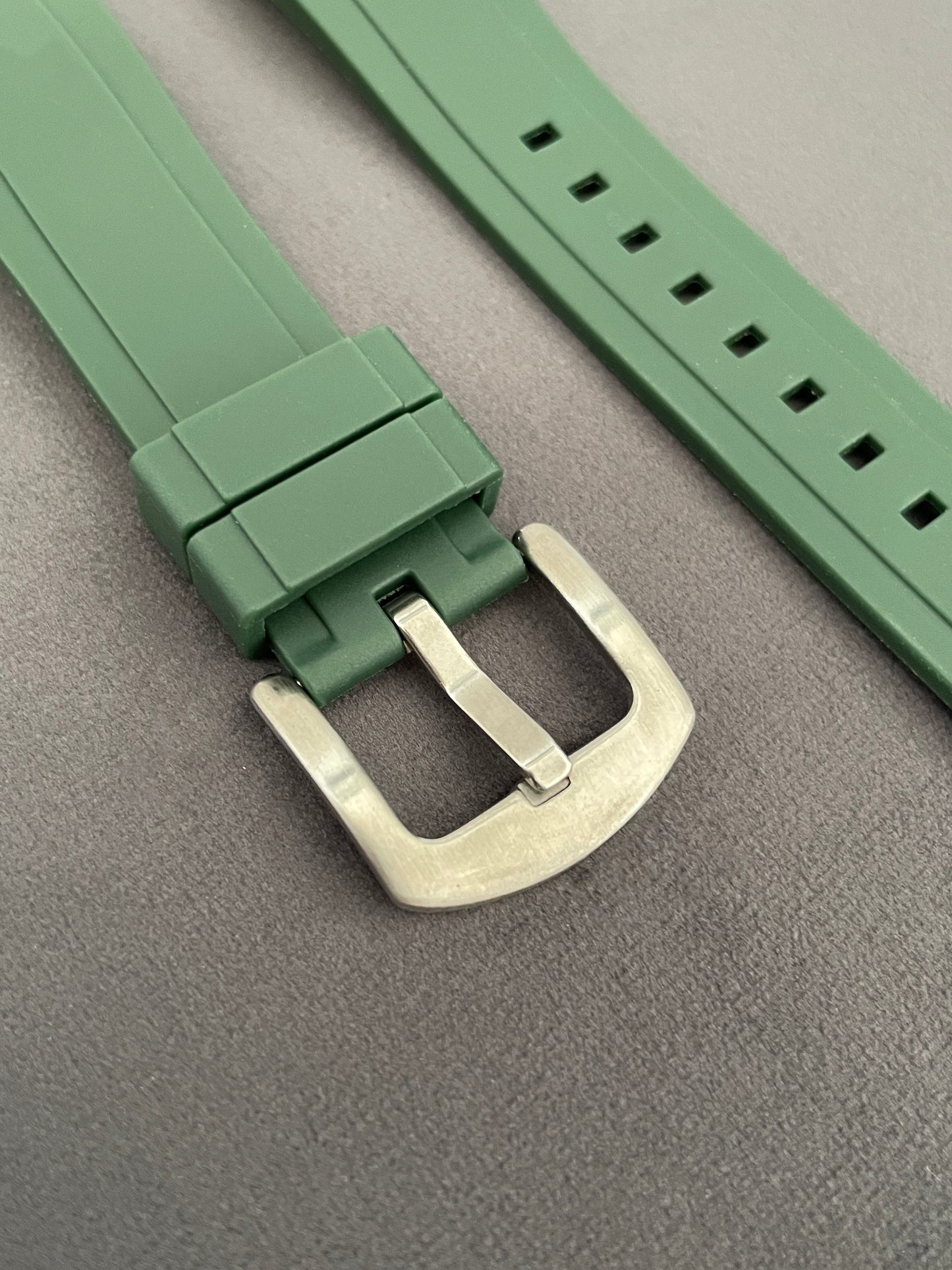 Green Rubber Strap 20mm, 22mm, 24mm