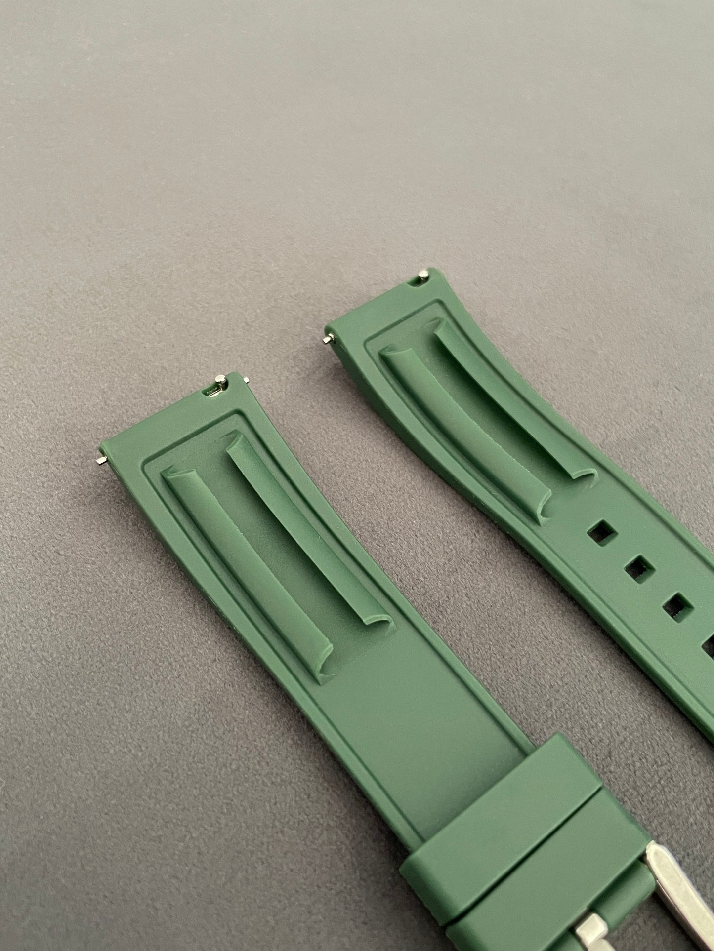 Green Rubber Strap 20mm, 22mm, 24mm