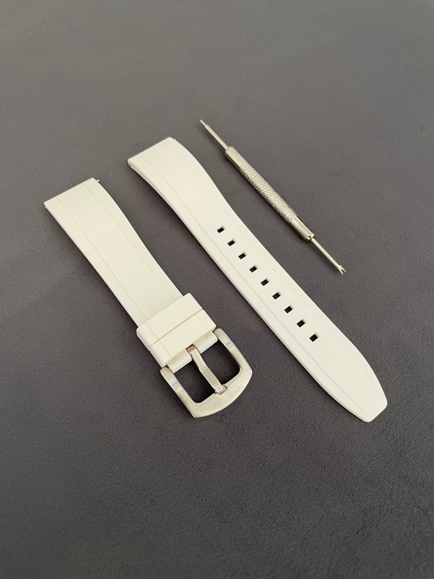 White Rubber Strap 20mm, 22mm, 24mm