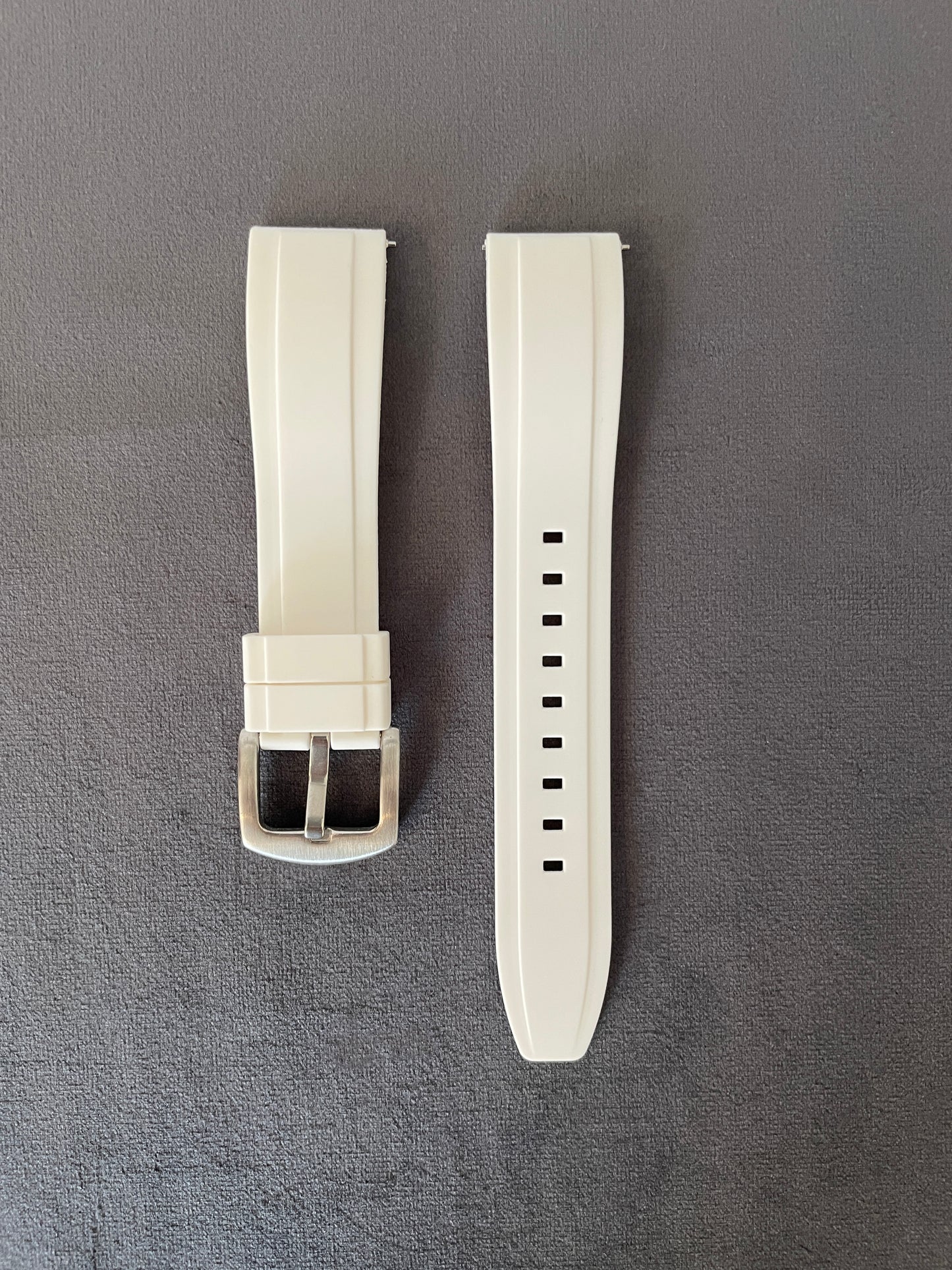 White Rubber Strap 20mm, 22mm, 24mm