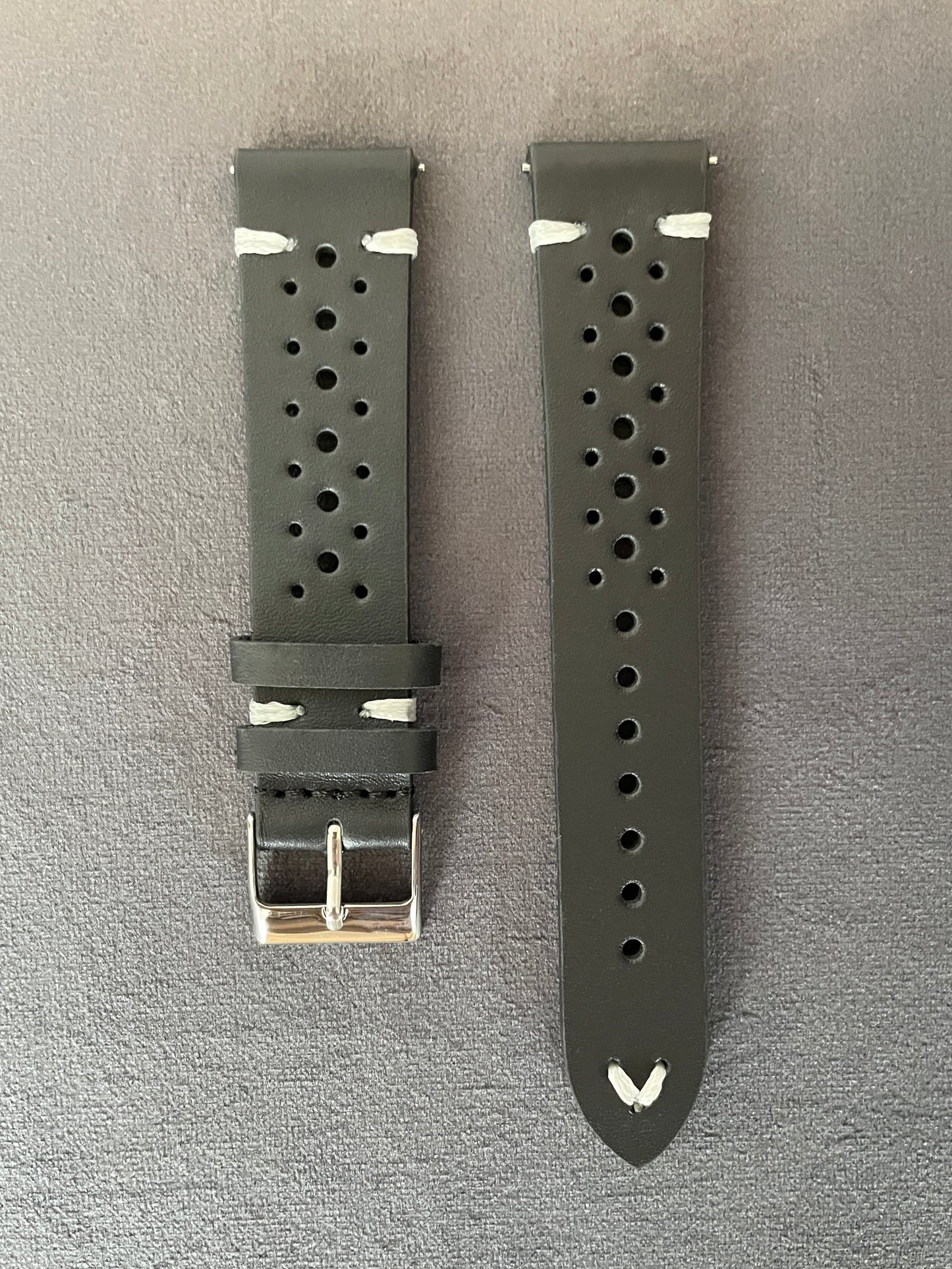 Black Rally Style Leather Strap