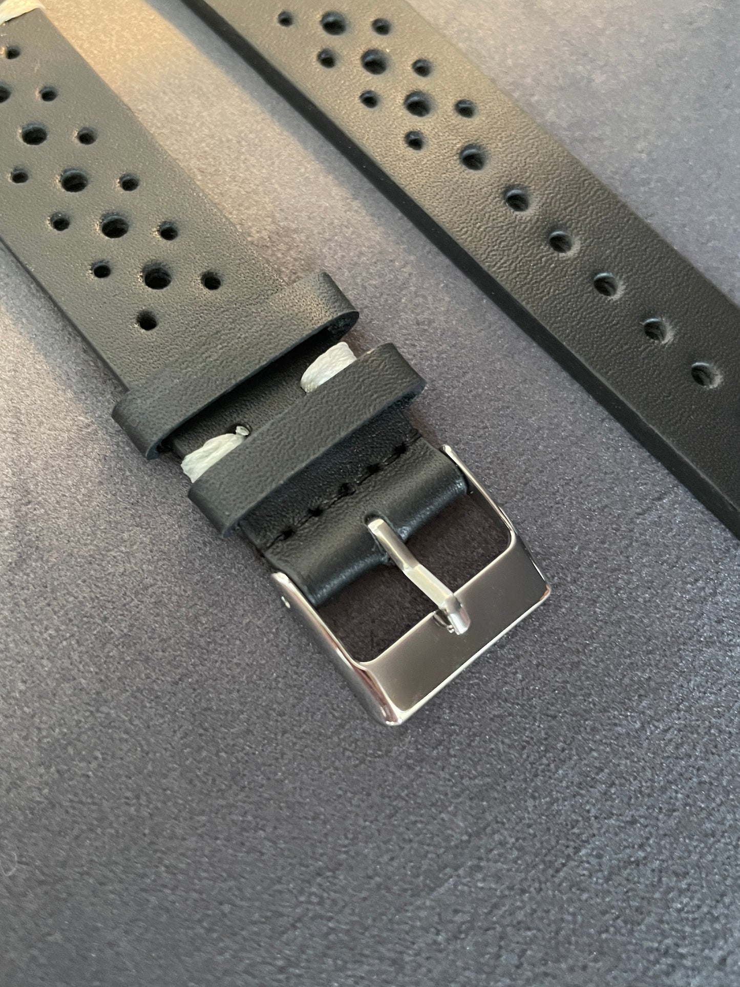 Black Rally Style Leather Strap