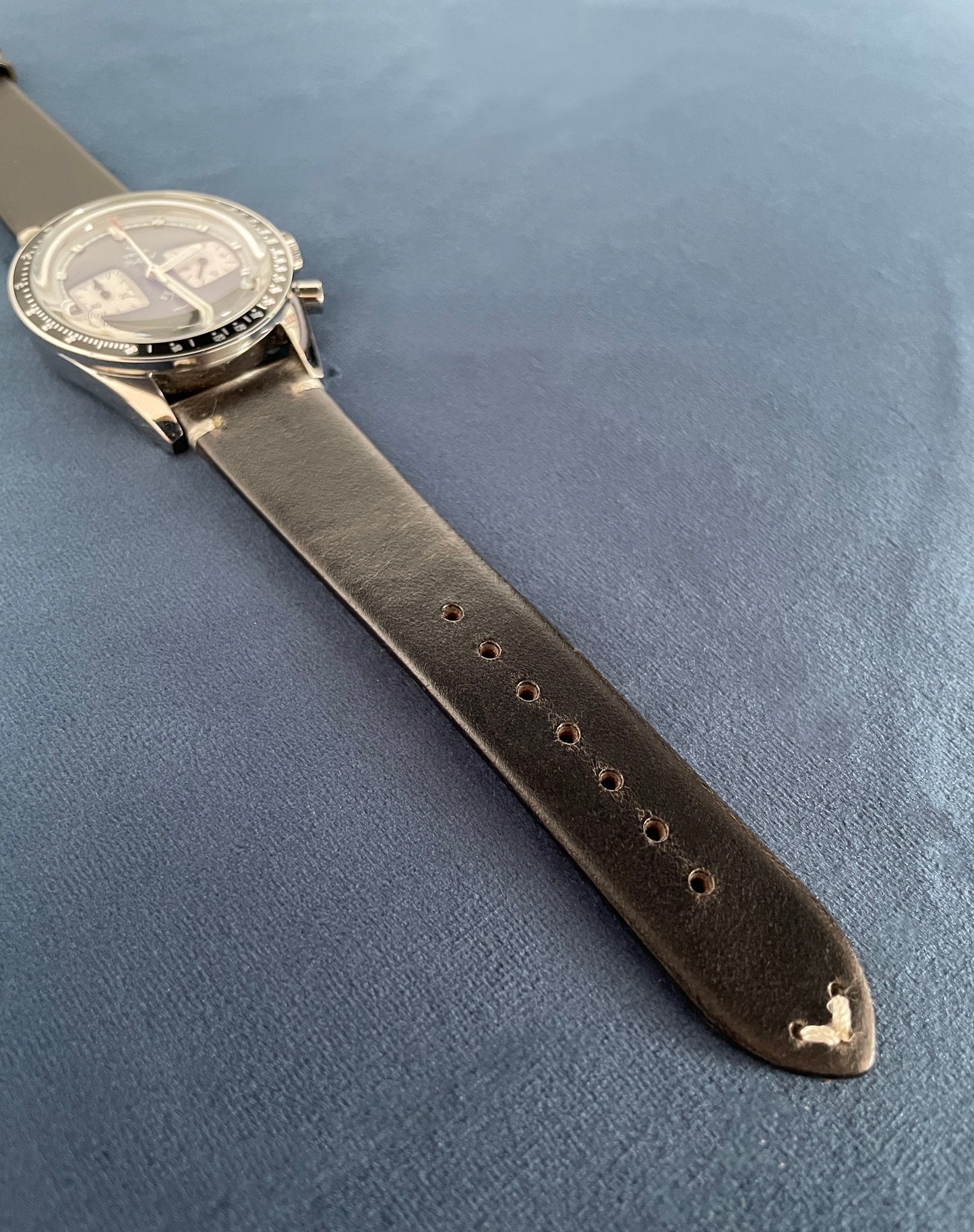 Black Horween Leather Strap 18mm, 19mm, 20mm, 21mm 22mm