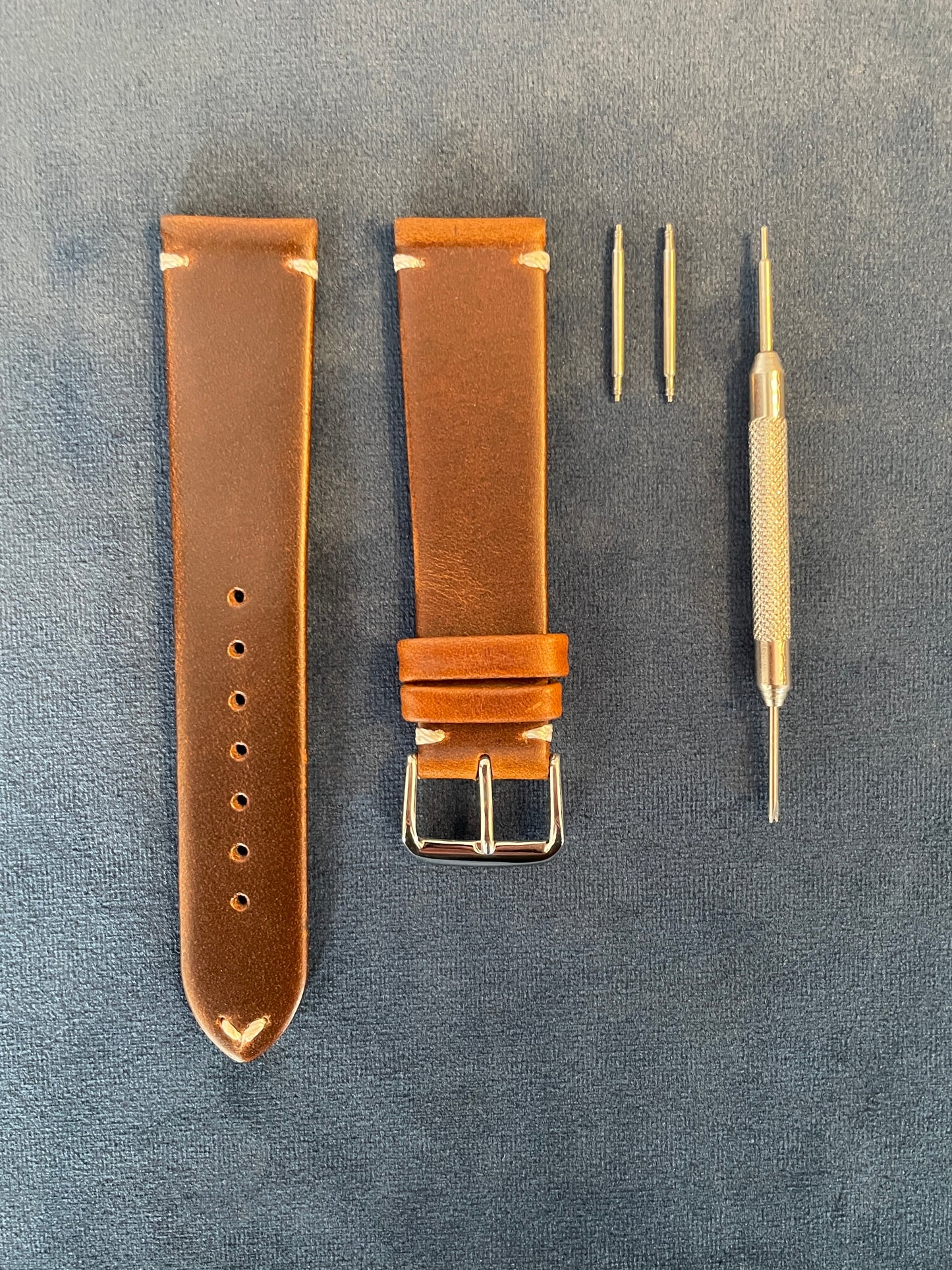 Tan Horween Leather Strap 18mm, 19mm, 20mm, 21mm 22mm