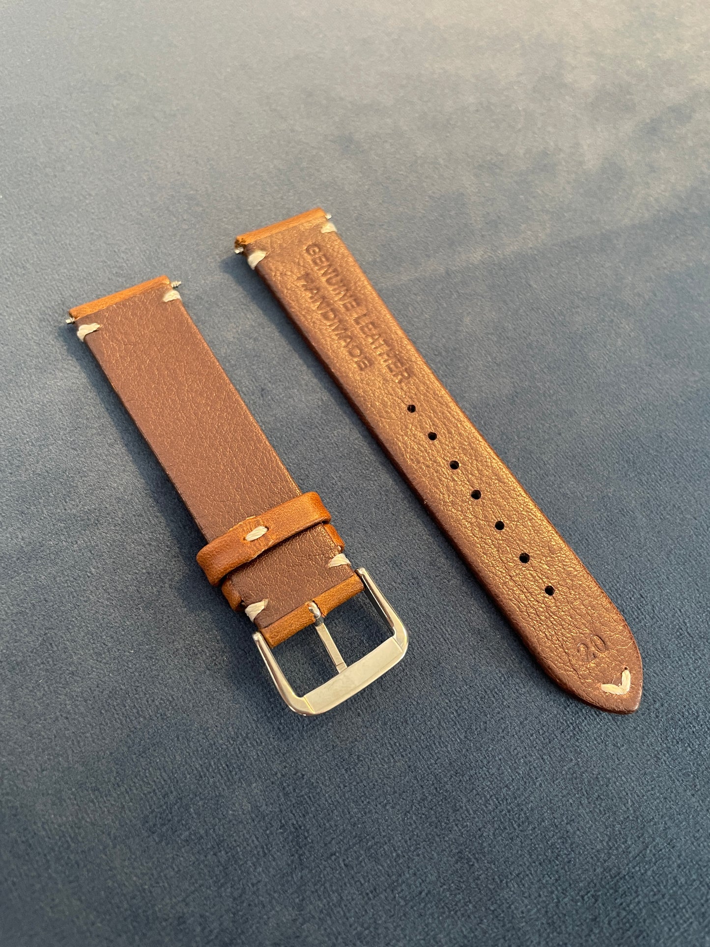 Tan Horween Leather Strap 18mm, 19mm, 20mm, 21mm 22mm